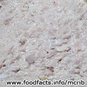 Click to enlarge: McRib sliced in half... this is the 'meat' inside.